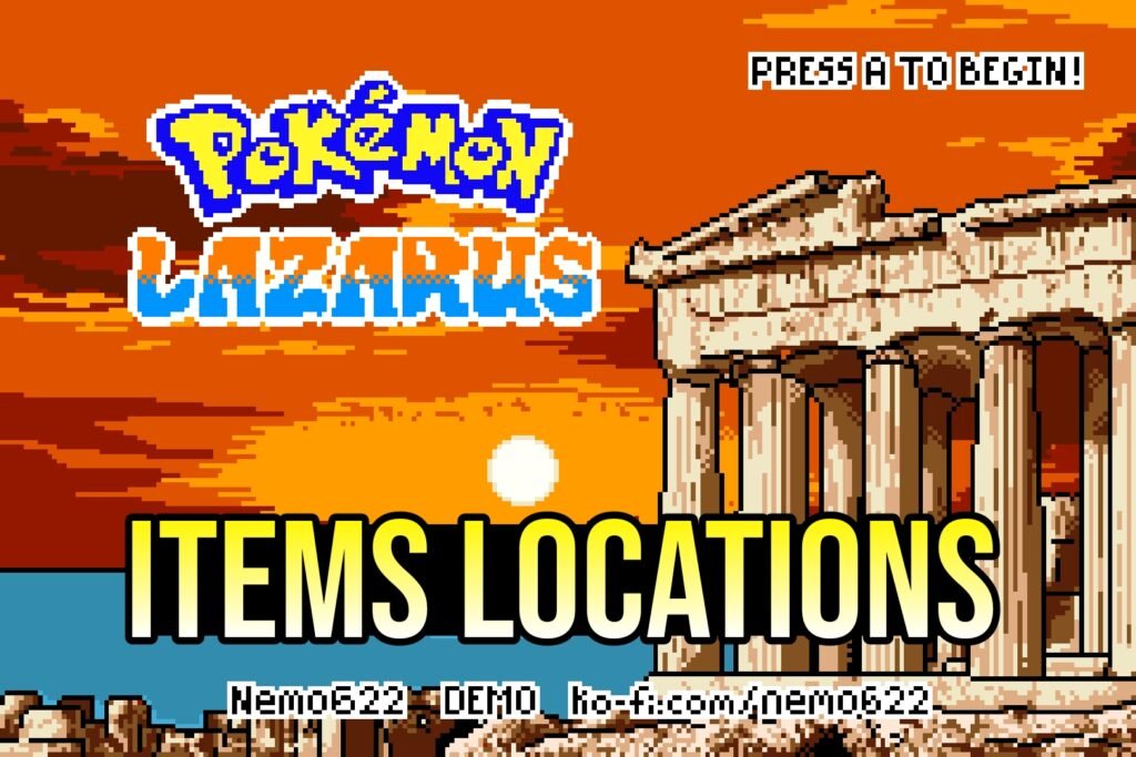 Pokemon Lazarus Items Locations